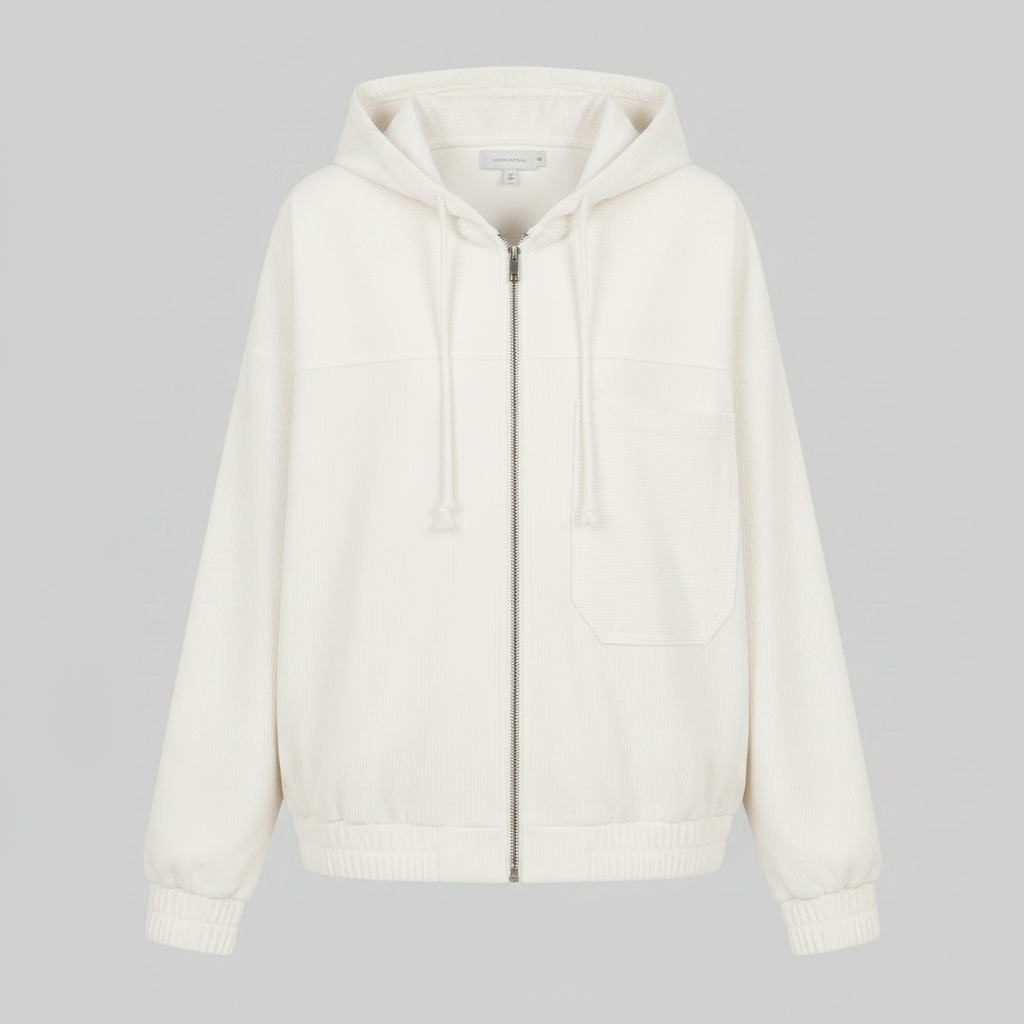 Casual Hooded Jacket with Zip for Men and Women