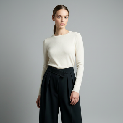 Black Wide Leg Trousers | Women's Stylish Pants