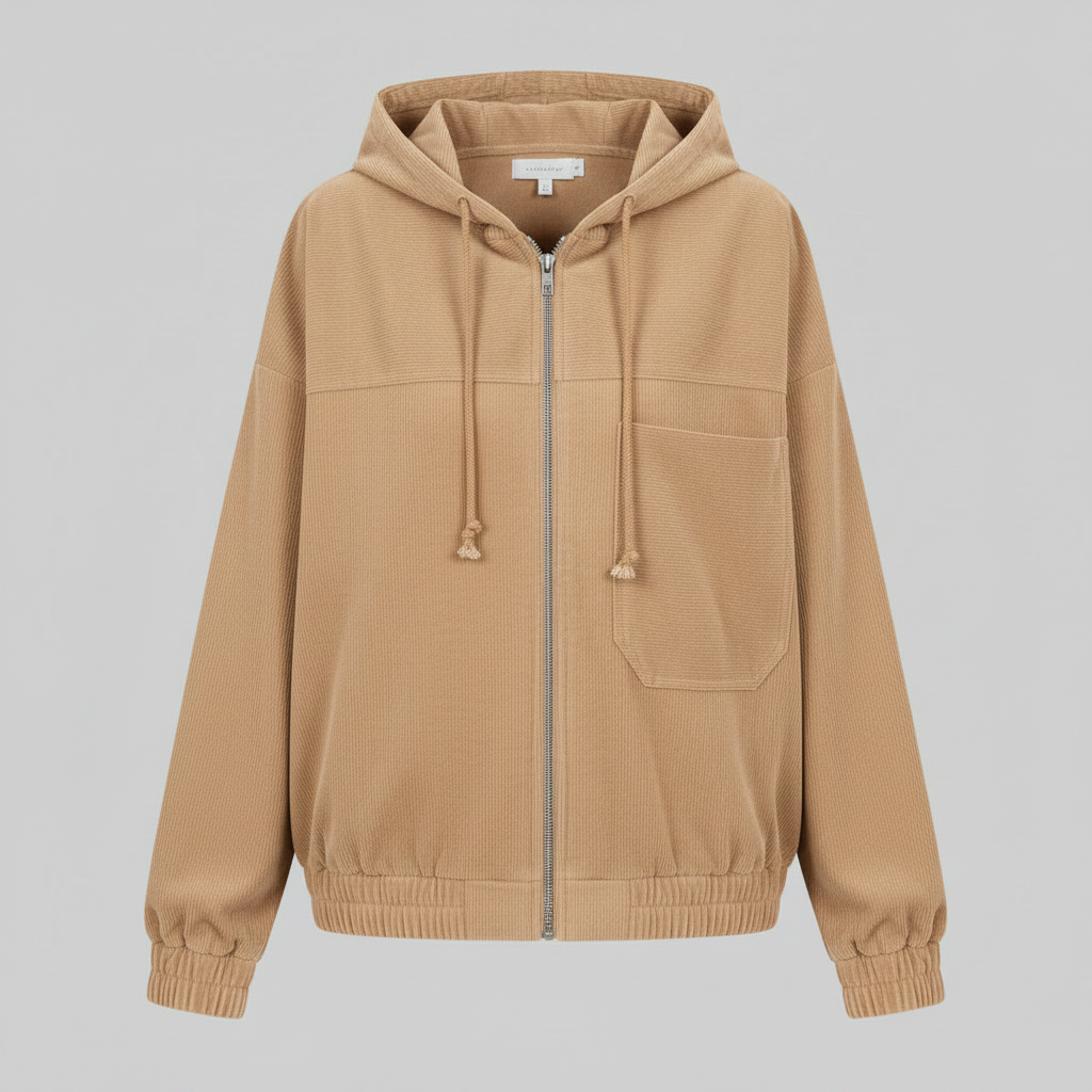 Casual Hooded Jacket with Zip for Men and Women