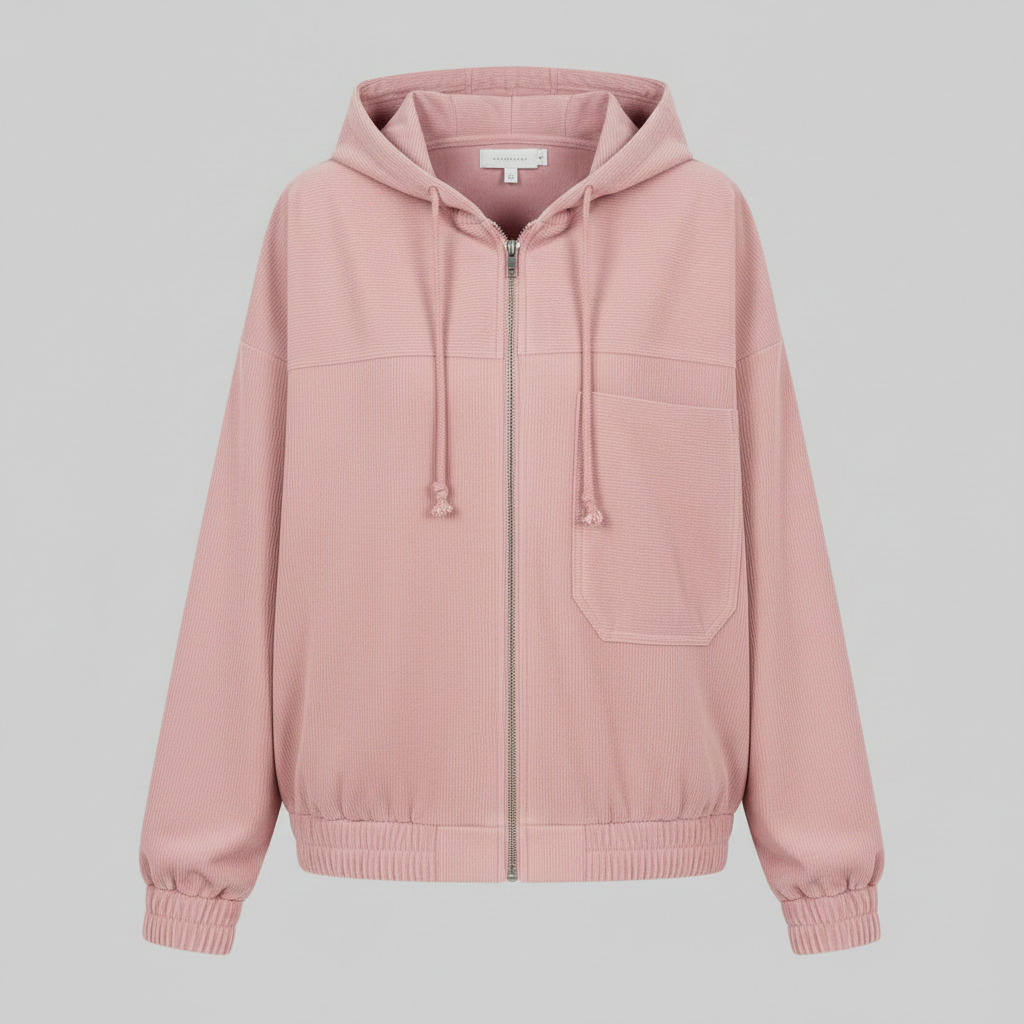 Casual Hooded Jacket with Zip for Men and Women