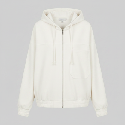 Casual Hooded Jacket with Zip for Men and Women