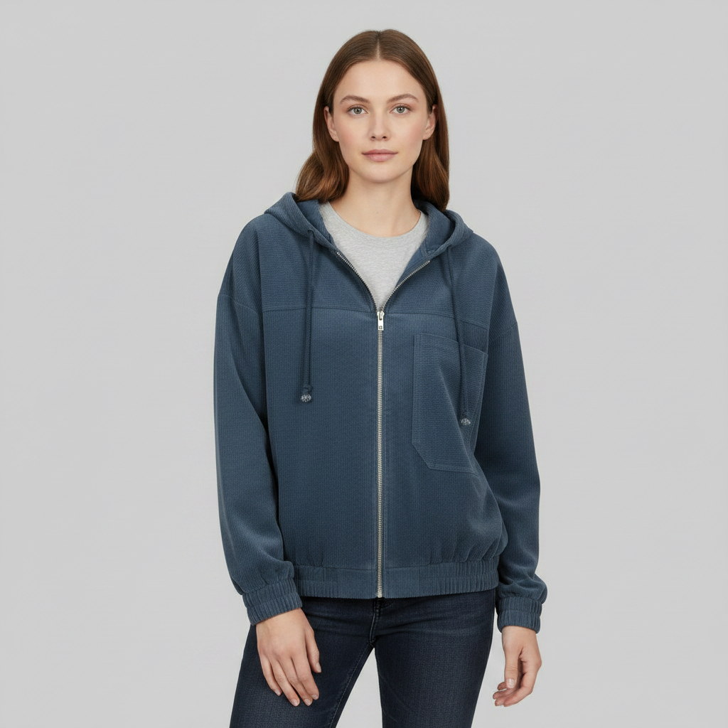 Casual Hooded Jacket with Zip for Men and Women
