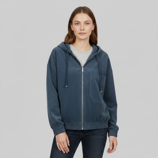 Casual Hooded Jacket with Zip for Men and Women
