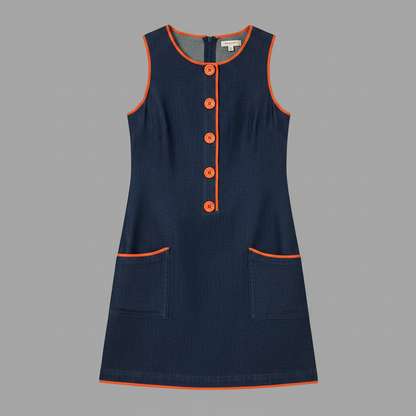 Color-Blocked Blue Mini Dress | Women's Summer Dress