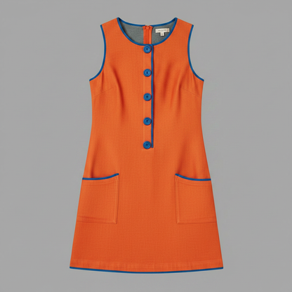Color-Blocked Blue Mini Dress | Women's Summer Dress