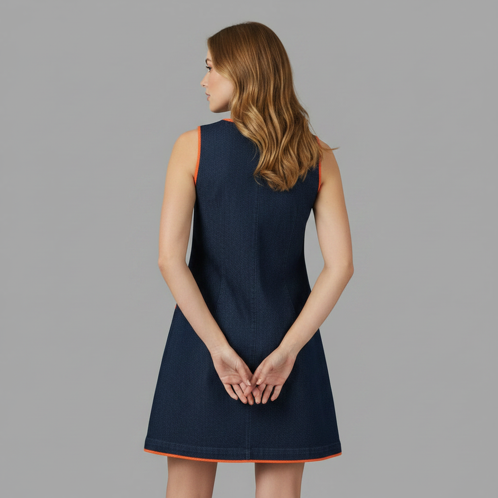 Color-Blocked Blue Mini Dress | Women's Summer Dress