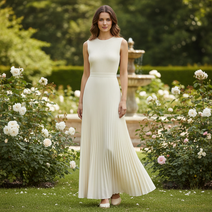 Cream Floral Maxi Dress | Long Dresses for Women