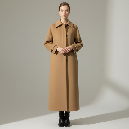 Elegant Long Wool Coat | Women's Winter Coats for Cold Weather
