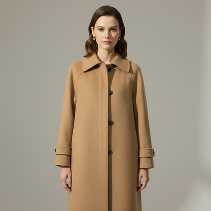 Elegant Long Wool Coat | Women's Winter Coats for Cold Weather