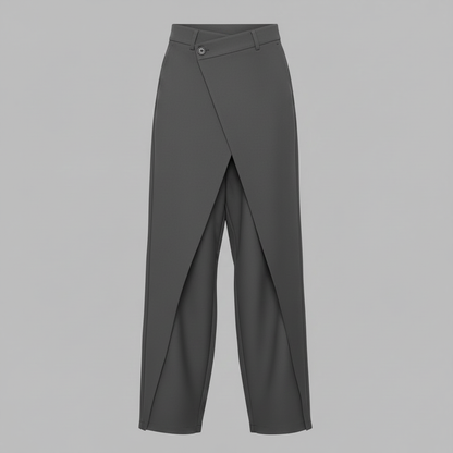 Emma | Women's Baggy Low Rise Jeans with Asymmetrical Waistband