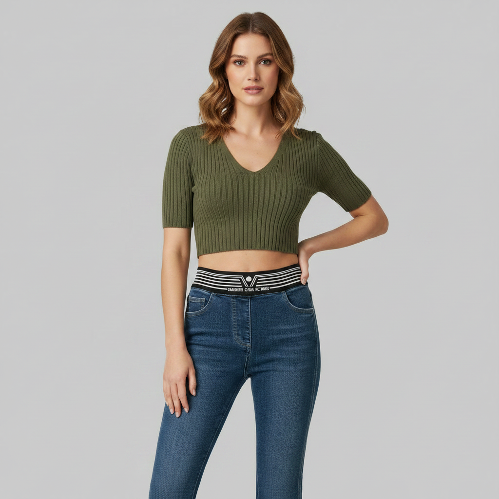 High-Waisted Flared Black Jeans | Women's Slim Fit Trousers