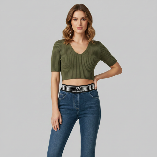 High-Waisted Flared Black Jeans | Women's Slim Fit Trousers
