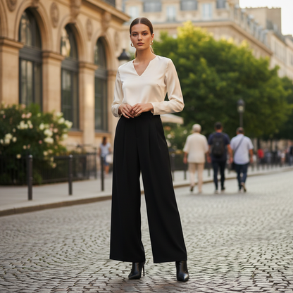 High-Waisted Palazzo Pants | Women's Wide Leg Trousers