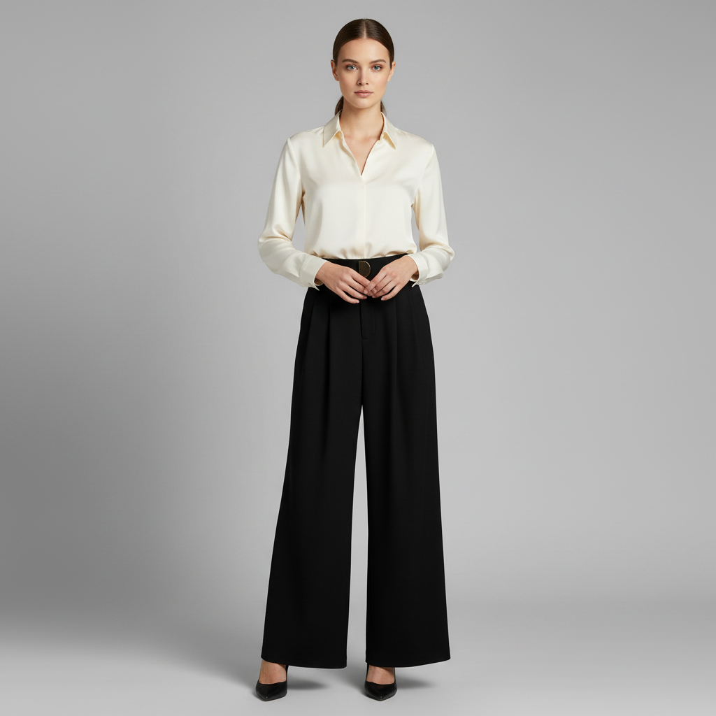 High-Waisted Palazzo Pants | Women's Wide Leg Trousers