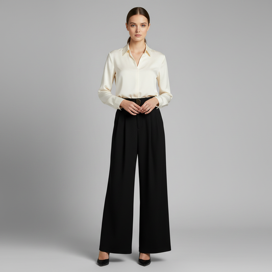 High-Waisted Palazzo Pants | Women's Wide Leg Trousers