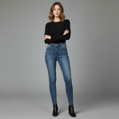 Nova Slim Fit Women's Jeans | Vintage Wash Denim Trousers