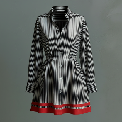 Retro Blue Striped Mini Dress | Women's Summer Dresses