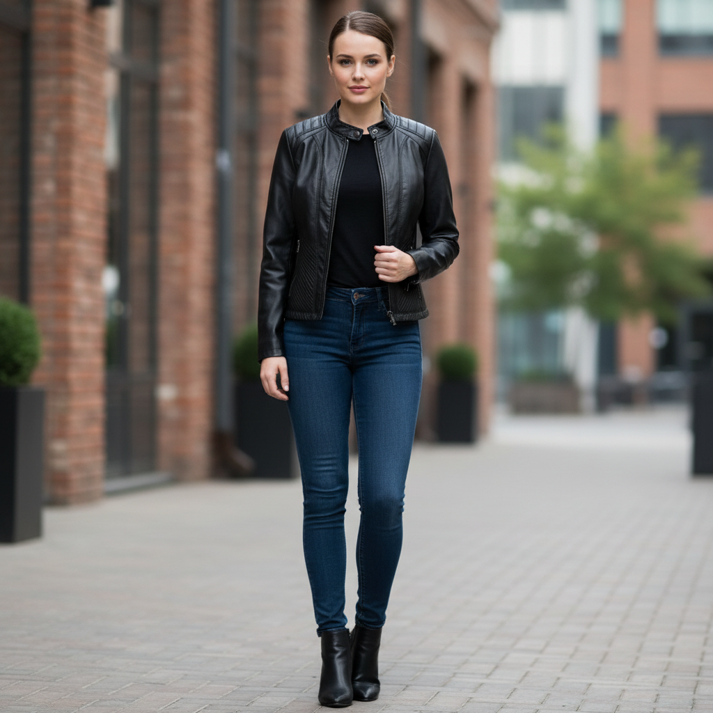 Selene Leather Jacket | Women's Premium Leather Bomber Jacket