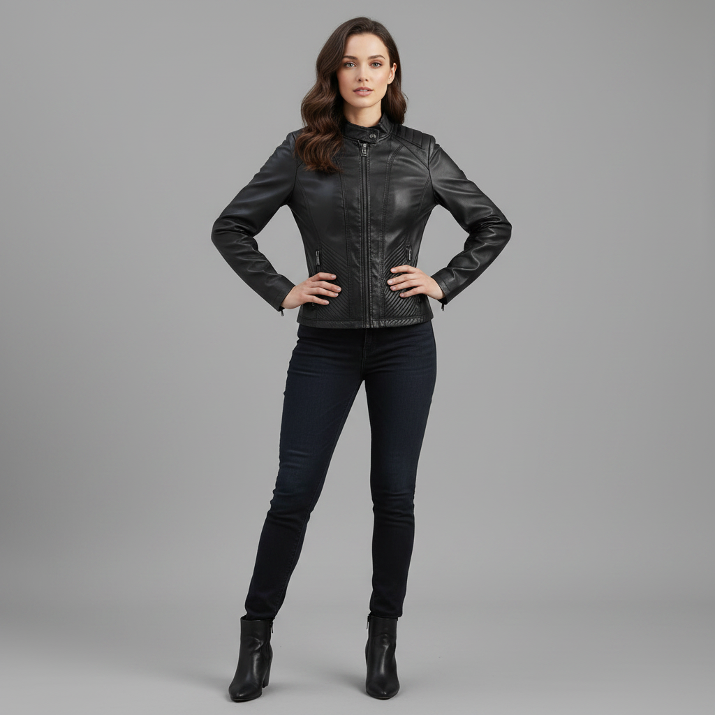 Selene Leather Jacket | Women's Premium Leather Bomber Jacket
