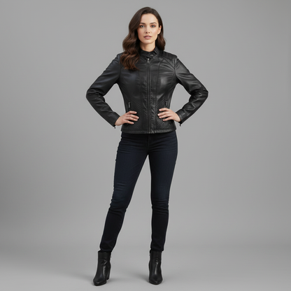 Selene Leather Jacket | Women's Premium Leather Bomber Jacket