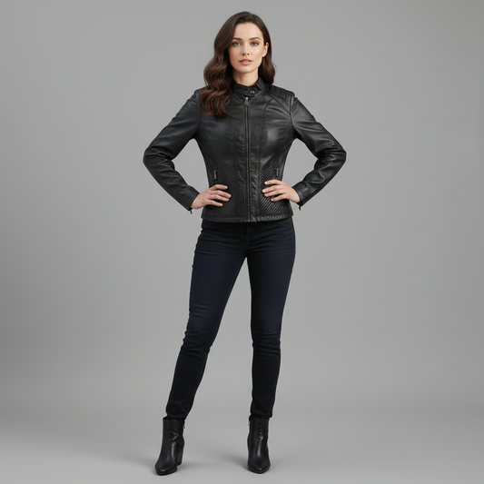 Selene Leather Jacket | Women's Premium Leather Bomber Jacket