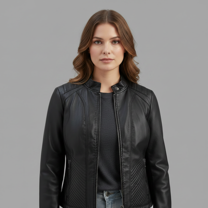Selene Leather Jacket | Women's Premium Leather Bomber Jacket