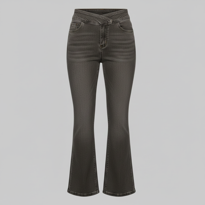Helena | Women's High Waist Stretch Flared Jeans