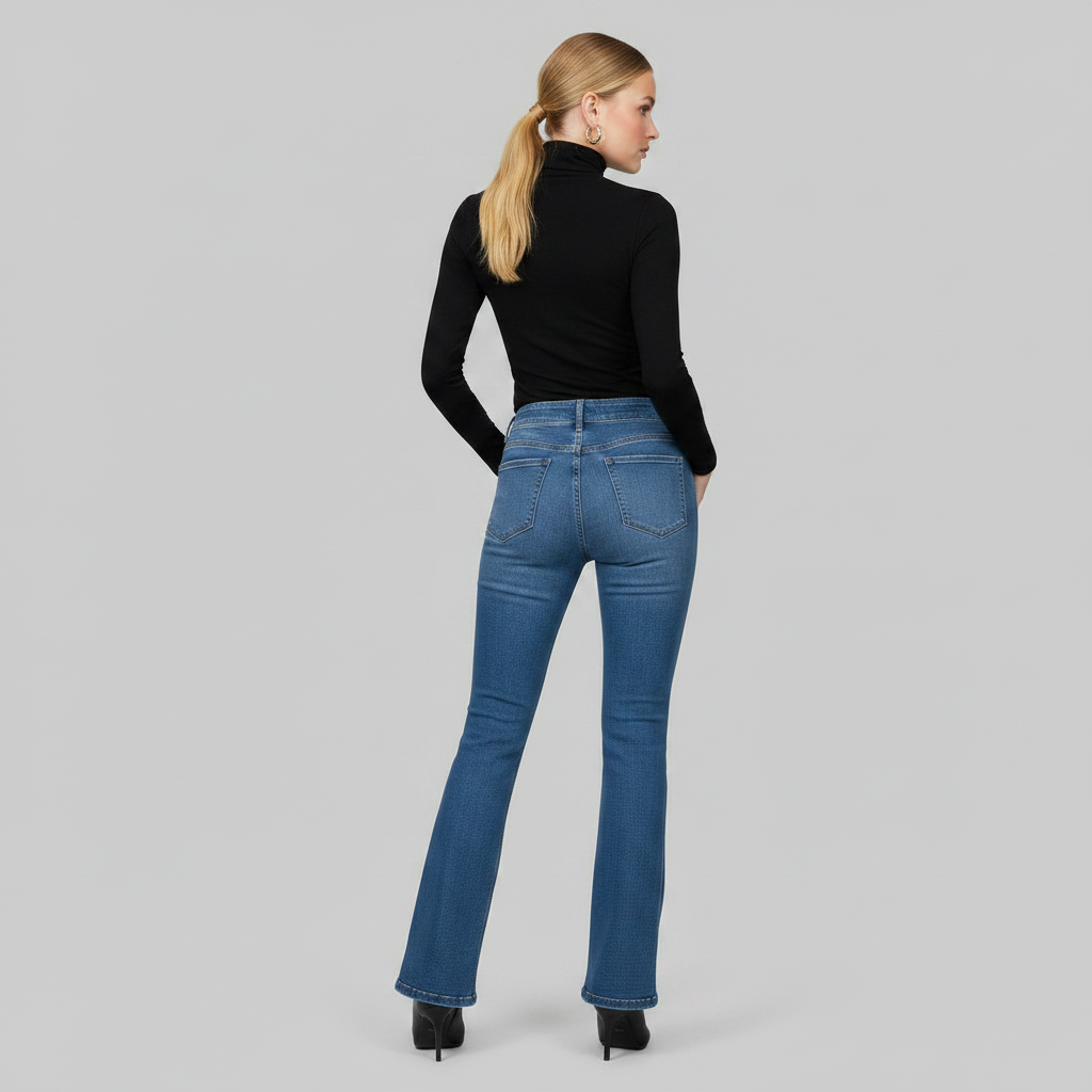 Helena | Women's High Waist Stretch Flared Jeans
