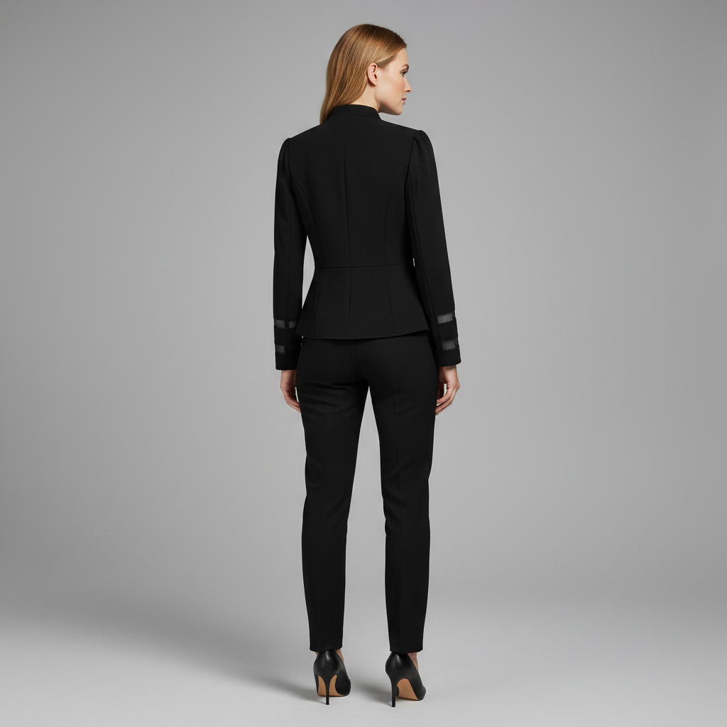 Women's Peplum Blazer with Structured Shoulders | Slim Fit Blazer
