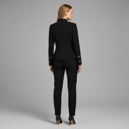 Women's Peplum Blazer with Structured Shoulders | Slim Fit Blazer