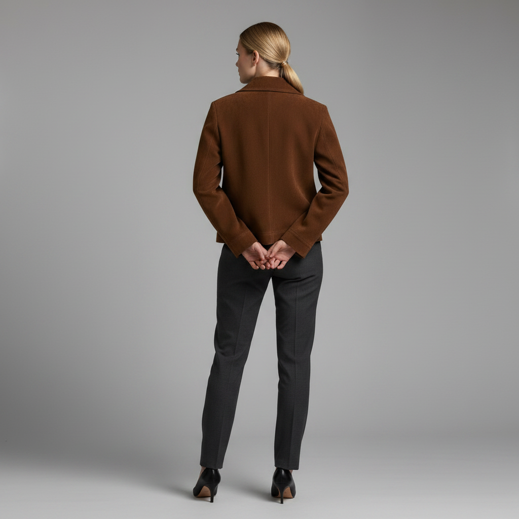 Women's Suede Zipper Pocket Short Jacket | Casual Loose Fit
